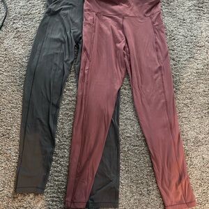 Aeropostale Women's High-Waisted Pants - Gray and Pink